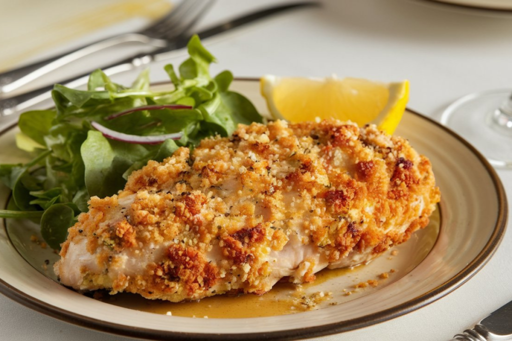 crispy Parmesan-crusted chicken