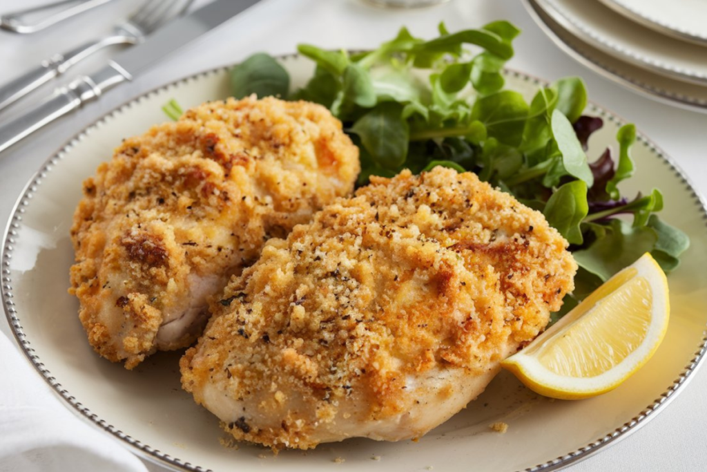 crispy Parmesan-crusted chicken