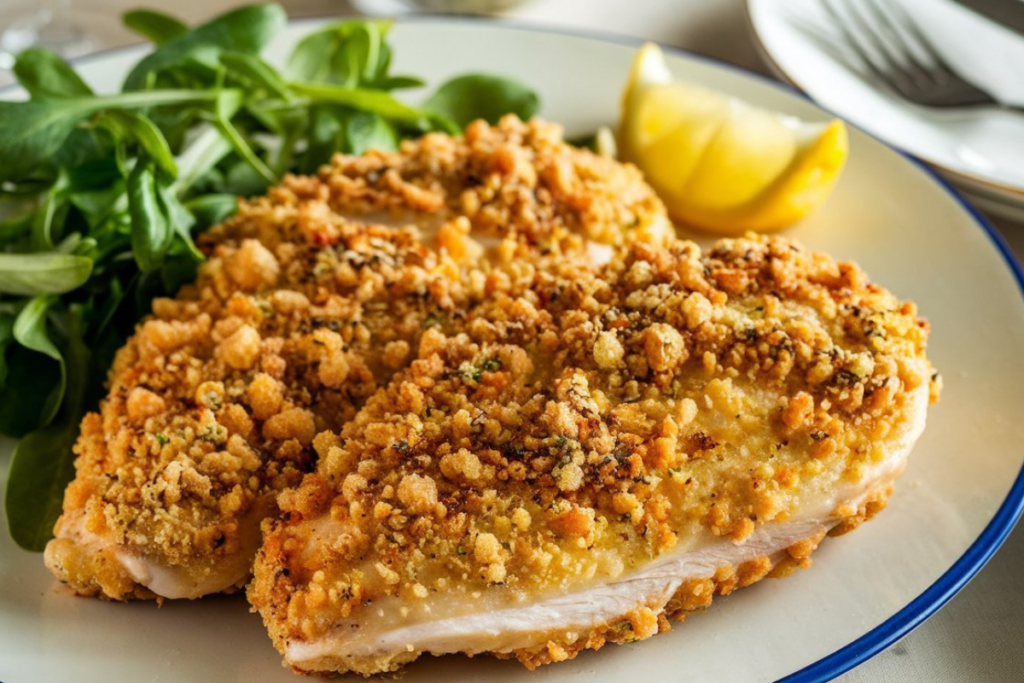 crispy Parmesan-crusted chicken